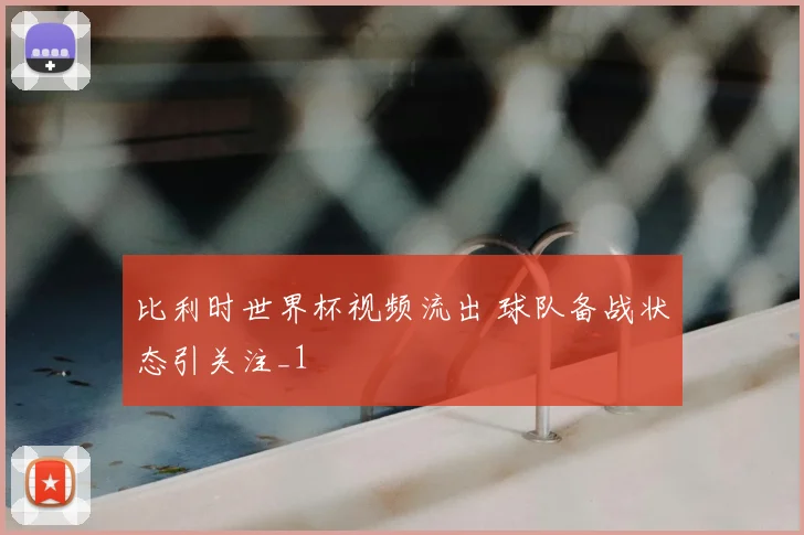 比利时世界杯视频流出 球队备战状态引关注_1